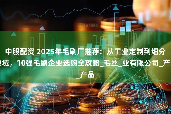 中股配资 2025年毛刷厂推荐：从工业定制到细分领域，10强毛刷企业选购全攻略_毛丝_业有限公司_产品